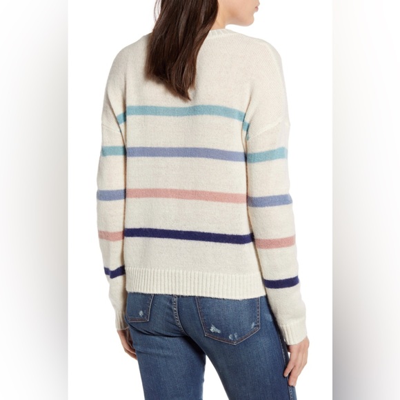 Rails Perci Seaside Stripe wool alpaca sweater light knit beachy boho XS NWOT - Picture 4 of 13